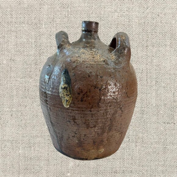 19c French Provincial Stoneware Olive Oil Jug - Picture 4 of 4